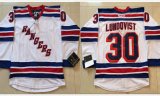 2014 New York Rangers 30 Henrik Lundqvist white nhl jersey