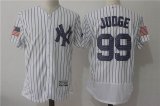 New York Yankees #99 Aaron Judge white Flexbase Authentic Collection Jersey Stars font