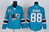 Reebok San Jose Sharks 88 Brent Burns green Ice Hockey Jersey