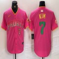 Nike San Diego Padres #7 Ha Seong Kim pink MLB Baseball jerseys 02