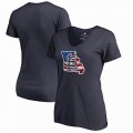 Women's St. Louis Cardinals Fanatics Branded Navy 2018 Memorial Day Banner State Plus Size V-Neck T-Shirt