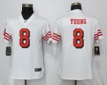 Women Nike San Francisco 49ers 8 Young Nike White Color Rush Vapor Untouchable Player Jersey