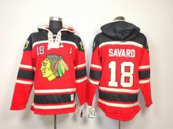 Chicago Blackhawks SAVARD 18# Red NHL Hooded Sweatshirt