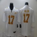 Custom Nike Buffalo Bills #17 Josh Allen white Color Rush Limited Jersey Flocking Leopard-BD