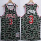 Philadelphia 76ers #3 Allen Iverson green camo throwback baseball jersey-XD