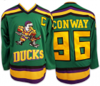 Anaheim Ducks 96 Charlie Conway green throwback Ice Hockey Jersey