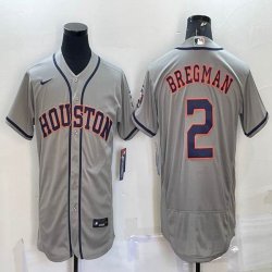 Nike Houston Astros #2 Alex Bregman gray Flexbase Authentic Collection Jersey 01