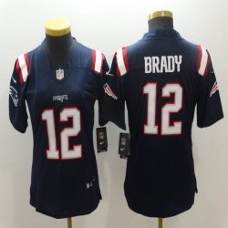 Women New England Patriots #12 Tom Brady Nike blue Color Rush Limited Jersey