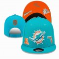 2023 Miami Dolphins green orange NFL Snapback Hats-YD