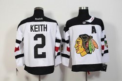 New Chicago Blackhawks Duncan Keith 2# white nhl hockey Jersey A patch