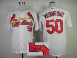 St.Louis Cardinals 50 Wainwright white mlb signature jersey