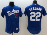 2016 Los Angeles Dodgers #22 Clayton Kershaw blue Flexbase Authentic Collection Jersey