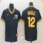 Nike Tampa Bay Rays Wade Doggs 12 Black throwback MLB Jersey