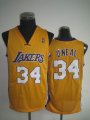 Los Angeles Lakers 34# Shaquille O'Neal yellow nba Jersey