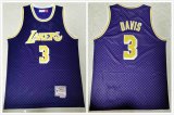 Los Angeles Lakers #3 Anthony Davis throwback blue NBA basketball jersey