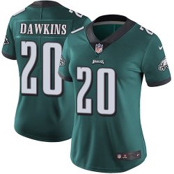 Women nike Eagles #20 Brian Dawkins green Color Rush Limited Jersey