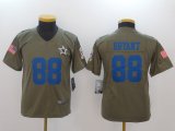 Youth Nike Dallas Cowboys #88 Dez Bryant green USA flag Color Rush Limited Jersey