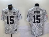 Green Bay Packers #15 Bart Starr Nike Arctic Camo 2024 Salute to Service Limited Jersey