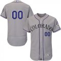 Custom Colorado Rockies gray Flexbase Authentic Collection Jersey