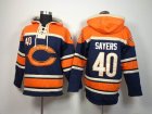 Nike Chicago Bears #40 Gale Sayers blue orange nfl Hooded Sweatshirt