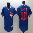 2016 Chicago Cubs #10 Ron Santo throwback blue Flexbase Authentic Collection Jersey