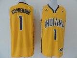 Indiana pacers Lance Stephenson #1 yellow adidas NBA Jersey