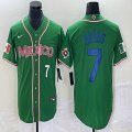 2023 World Cup Mexico #7 Julio Urias green red majestic baseball jerseys 163