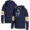 Custom Adidas St.Louis Blues blue personality Ice Hockey Hooded Sweatshirt