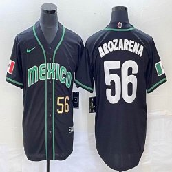 2023 World Cup Mexico #56 Randy Arozarena black majestic baseball jerseys 15