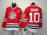 Reebok Chicago Blackhawks 10 SHARP red 2013 NHL Stanley Cup Final Champions Silver