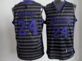 Los Angeles Lakers #24 Kobe Bryant gray stripe Jerseys