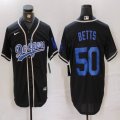 Nike Los Angeles Dodgers #50 Mookie Betts black majestic baseball Jerseys Joint name -BD 03