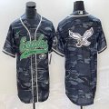 Nike Eagles blank gray camo baseball jerseys Joint name-BD 01