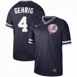 Nike New York Yankees #4 Lou Gehrig dark blue mlb jersey