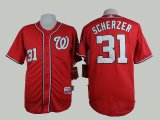 washington nationals 31 Max Scherzer red mlb jersey