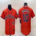 Nike Houston Astros #10 Yuli Gurriel orange Flexbase Authentic Collection Jersey-BD