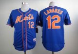 2015 New York Mets #12 Juan Lagares blue trowback mlb baseball jerseys