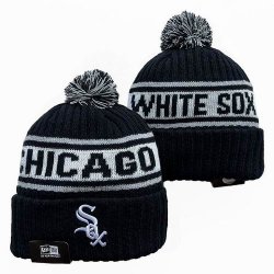 2024 Chicago White Sox black white MLB Cuffed Knit Hats