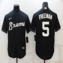 Nike Atlanta Braves #5 Freddie Freeman black majestic baseball jersey