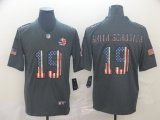 Nike Pittsburgh Steelers #19 Smith-schuster Carbon black usa flag Color Rush Limited Jersey