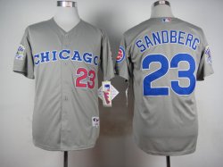 Chicago Cubs #23 Ryne Sandberg gray baseball jersey