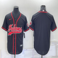 Atlanta Falcons black baseball jerseys Joint name-BD