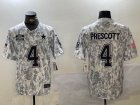 Dallas Cowboys #4 Dak Prescott Nike Arctic Camo 2024 Salute to Service Limited Jersey