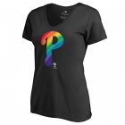 Women's Philadelphia Phillies Fanatics Branded Pride Black T-Shirt