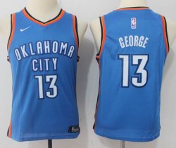 Youth Nike Oklahoma City Thunder #13 Paul George blue nba jersey