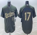 Los Angeles Dodgers #17 Shohei Ohtani Nike green Salute to Service Limited Jersey -BD