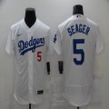 Nike Los Angeles Dodgers #5 Corey Seager white Flexbase Authentic Collection Jersey