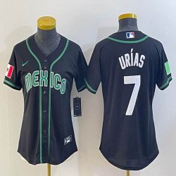 Youth 2023 World Cup Mexico #7 Julio Urias black majestic baseball jerseys 14