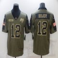 Nike Tampa Bay Buccaneers #12 Tom Brady green 2021 Salute to Service Limited Jersey