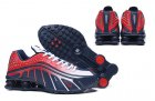 Men Nike Shox R4 dark blue red shoes